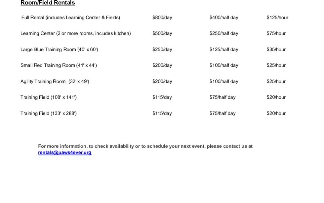 2025 Rental Rates
